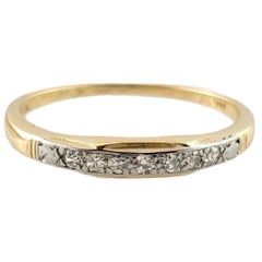 Fede nuziale con diamante in oro giallo 14K misura 5,5 #15197
