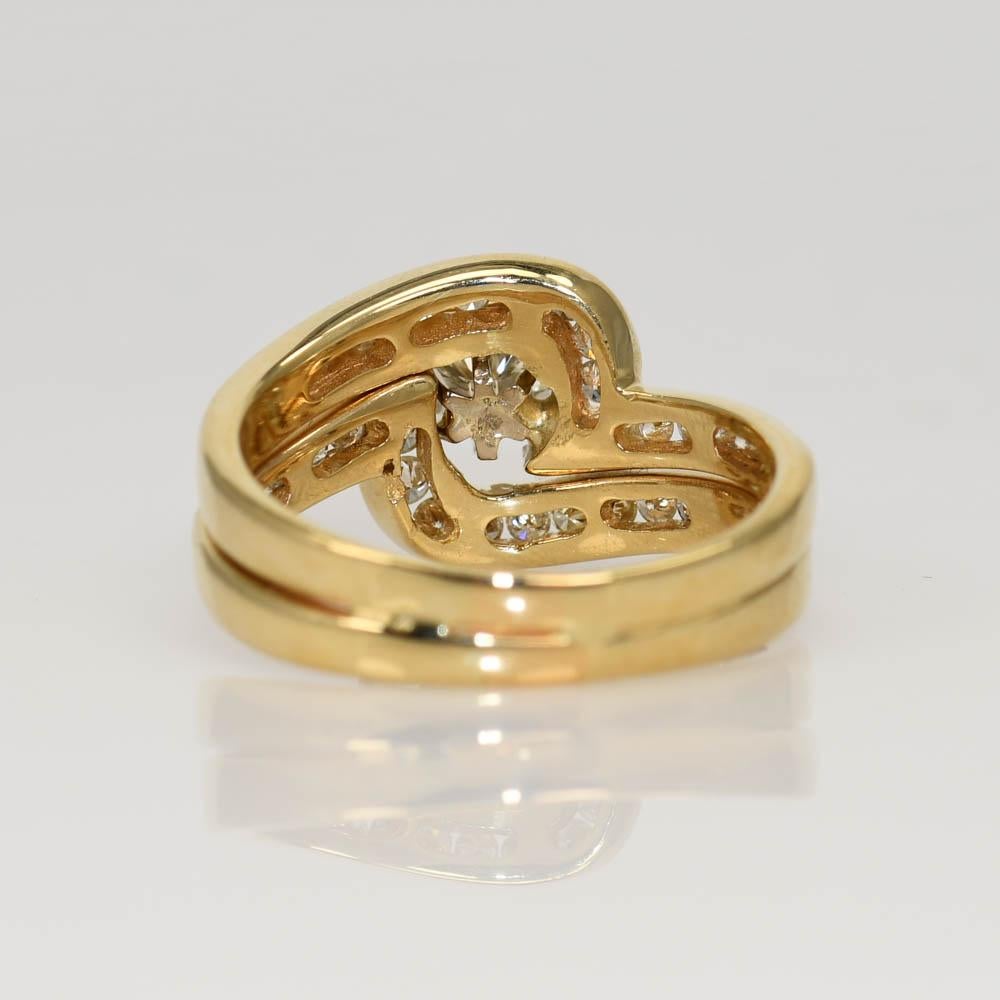 14K Yellow Gold Diamond Wedding Ring, .85 Tdw, 6.5g For Sale 2