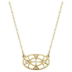 14k Yellow Gold + Diamonds Alchemy Pendant by Viviana Langhoff