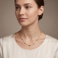 14k Yellow Gold Diamonds By The Yard Brown 16.15carets Diamond Necklace
