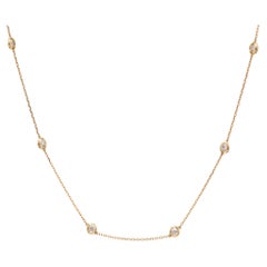14k Yellow Gold Diamonds By The Yard Necklace