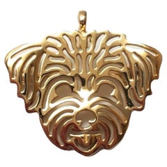 14K Yellow Gold Dog Pin/Pendant