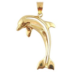 14K Yellow Gold Dolphin Pendant