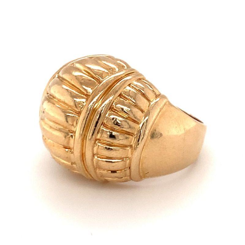 14K Yellow Gold Dome Ring, circa 1970s In Good Condition In Beverly Hills, CA
