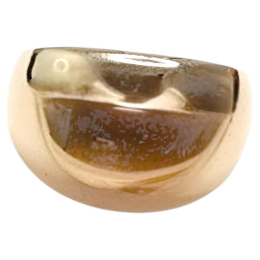 14K Yellow Gold Dome Ring Size 7.25 #25508