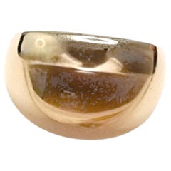 14K Yellow Gold Dome Ring Size 7.25 #25508