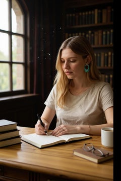 14K Yellow Gold Door Knocker Drop Earrings with Carved Malachite and Diamonds