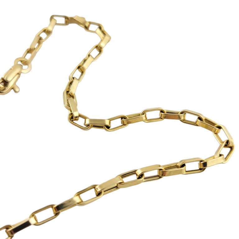 14k Yellow Gold Double Heart Chain Necklace For Sale at 1stDibs