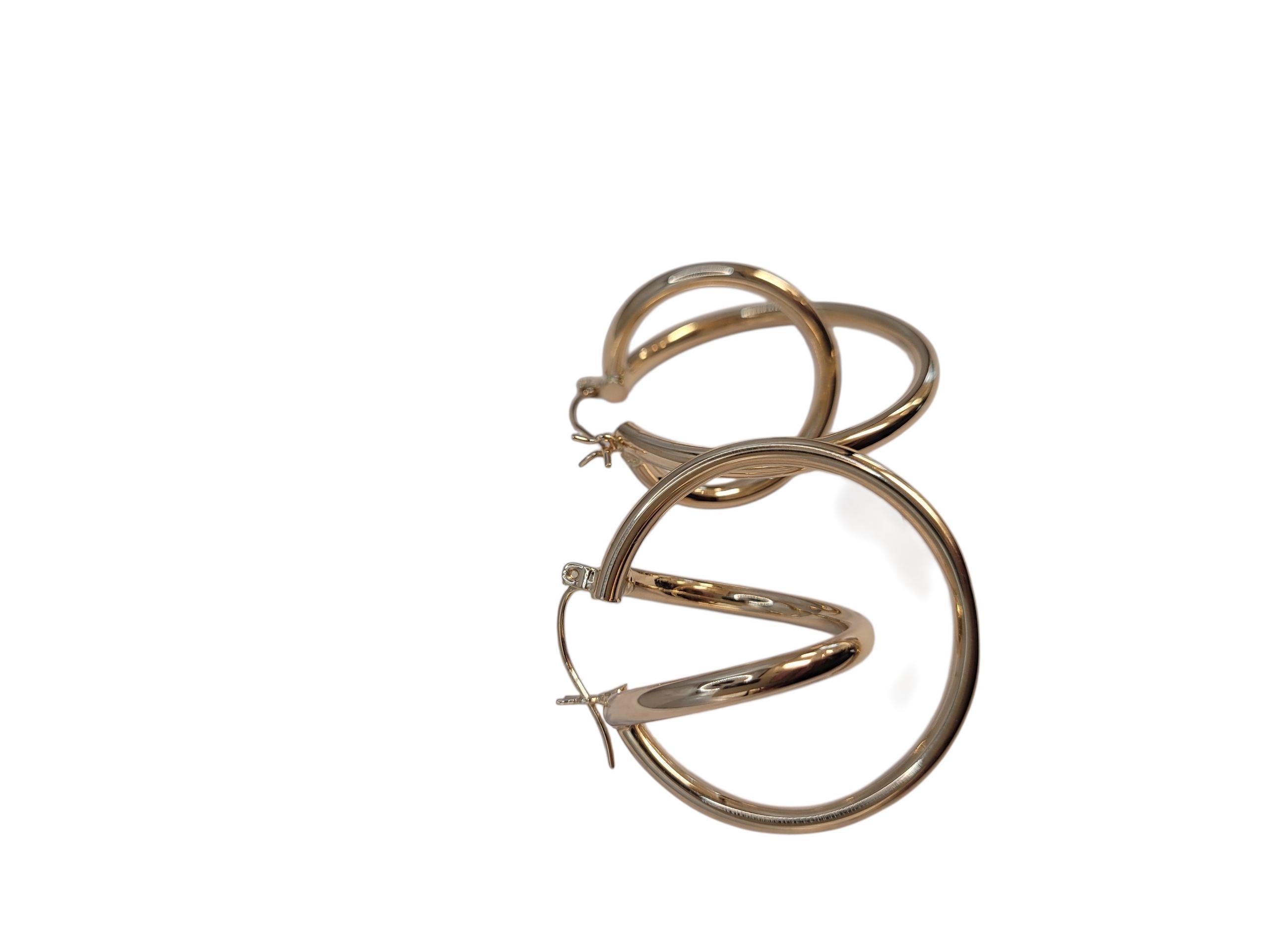 Boucles d'oreilles double en or jaune 14k #23250 Bon état - En vente à Washington Depot, CT