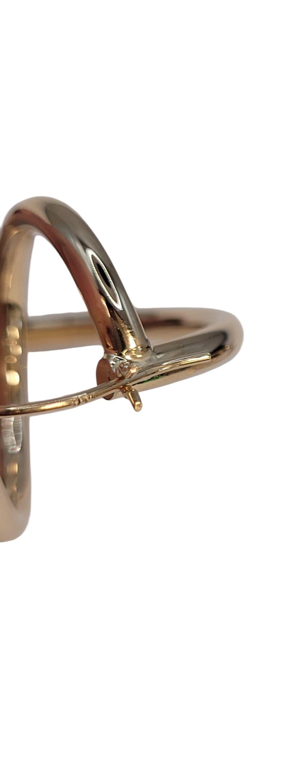 Boucles d'oreilles double en or jaune 14k #23250 en vente 2