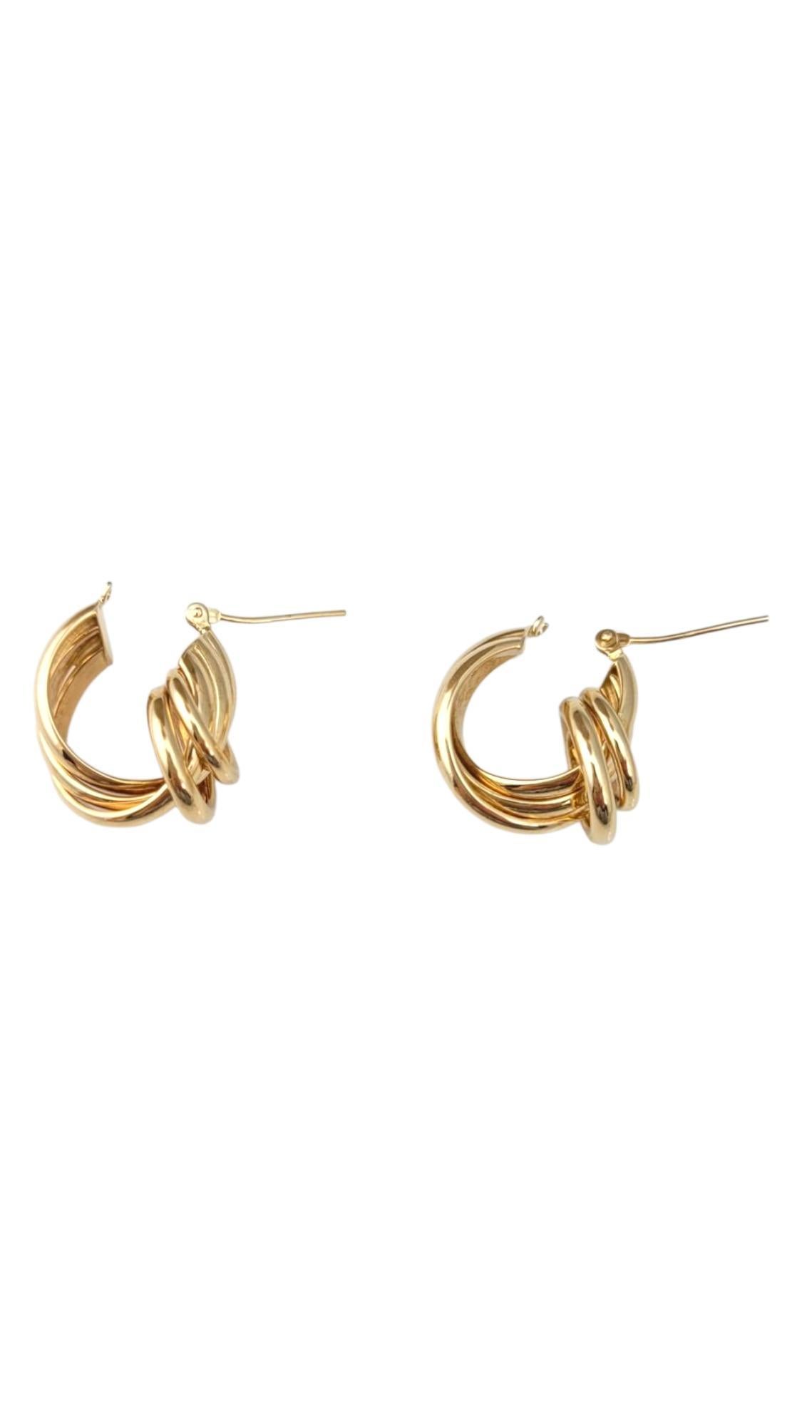 14K Gelbgold Double Knot Hoop Ohrringe #21704 im Zustand „Gut“ im Angebot in Washington Depot, CT