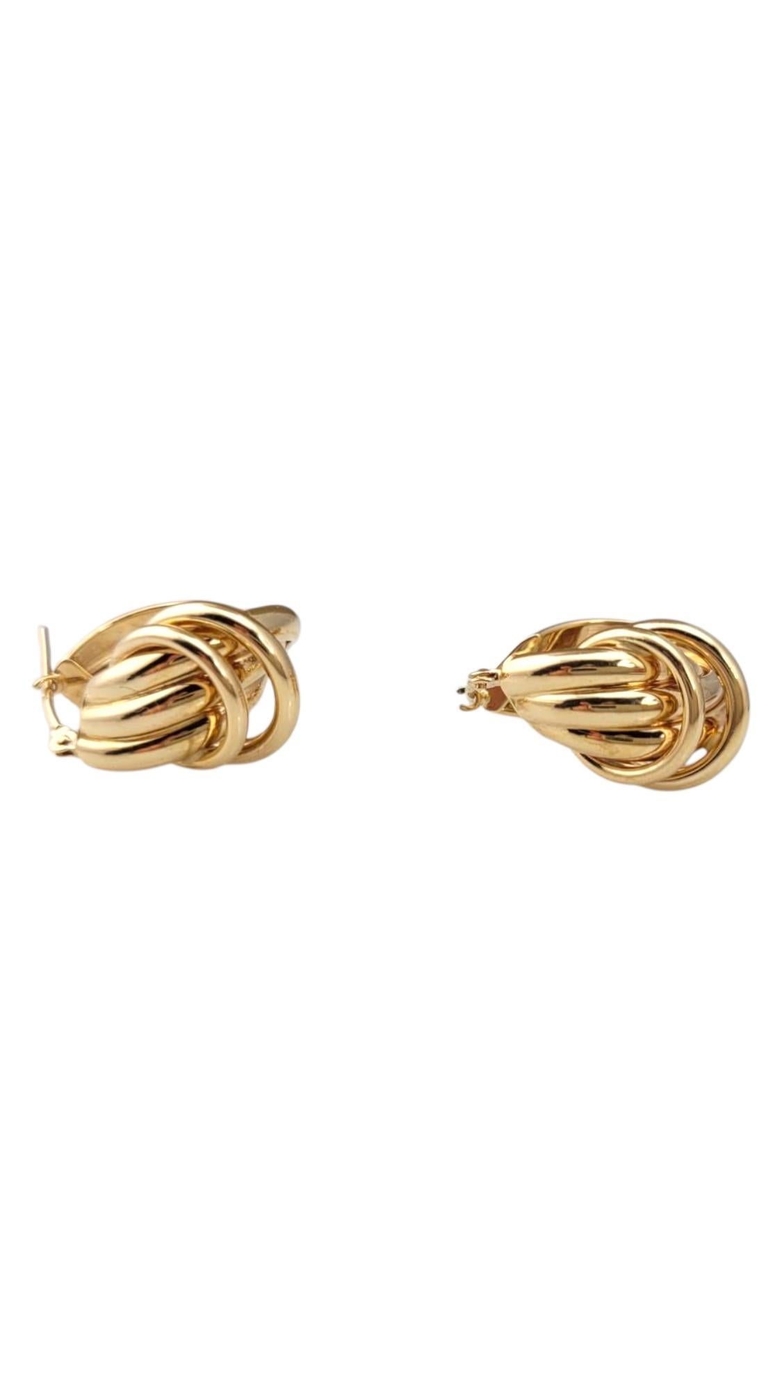 14K Gelbgold Double Knot Hoop Ohrringe #21704 Damen im Angebot
