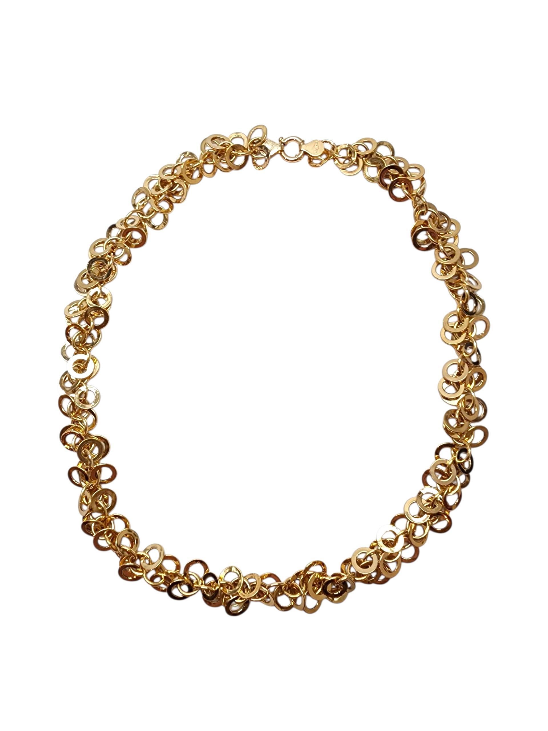 14K Yellow Gold Double Link Necklace

Double the links, double the luxe. This necklace features a double link design meticulously detailed in 14 karat yellow gold.

Hallmark: 585 ITALY AI

Weight: 14.0 g / 9.0 dwt.

Chain Length: 18