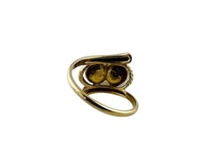 14K Yellow Gold Double Pearl Ring Size 7 #21228