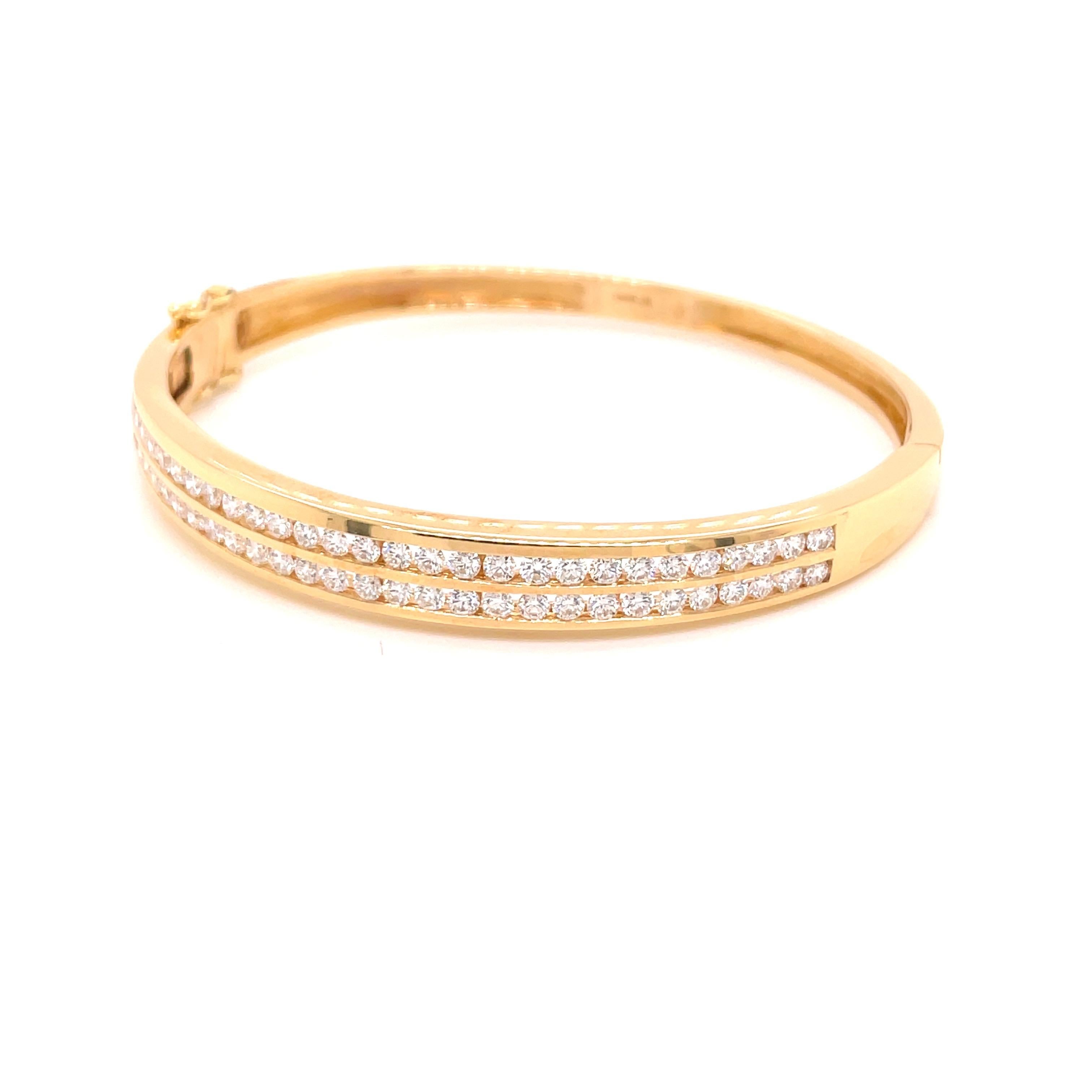 gold bangle with diamonds