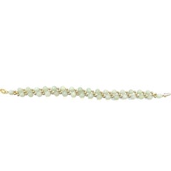 14K Yellow Gold Double-Strand Jade & Gold Bead Bracelet