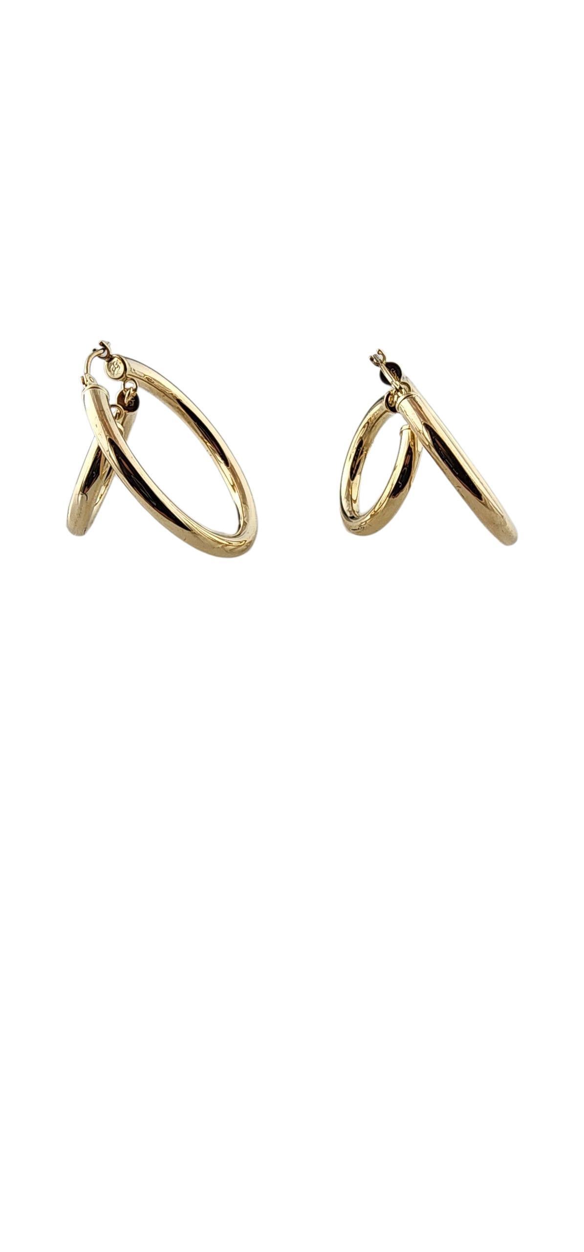 Contemporain Boucles d'oreilles double en or jaune 14k #23094 en vente