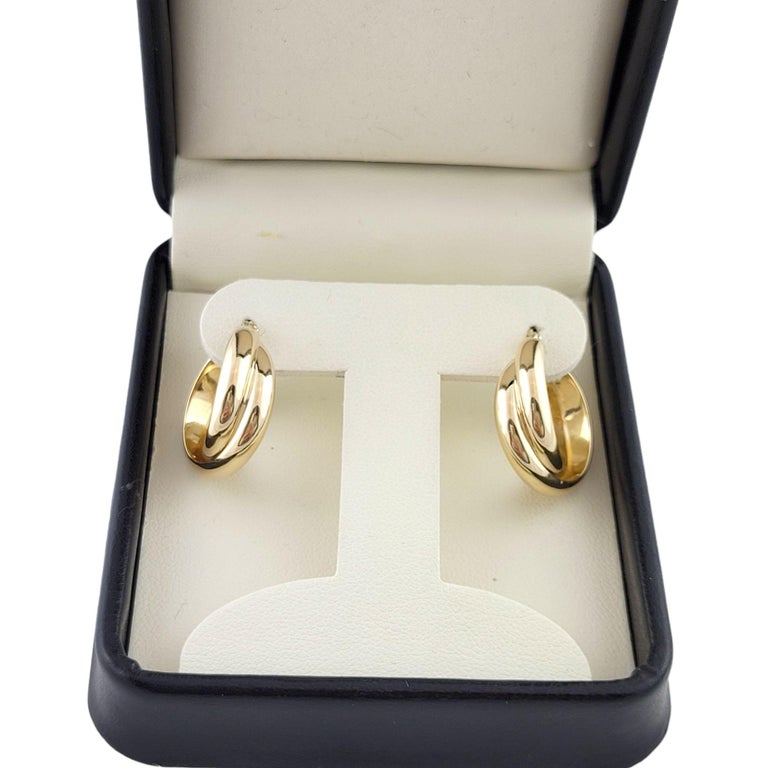 Double Twisted Hoop Earrings in Grey Multicolour