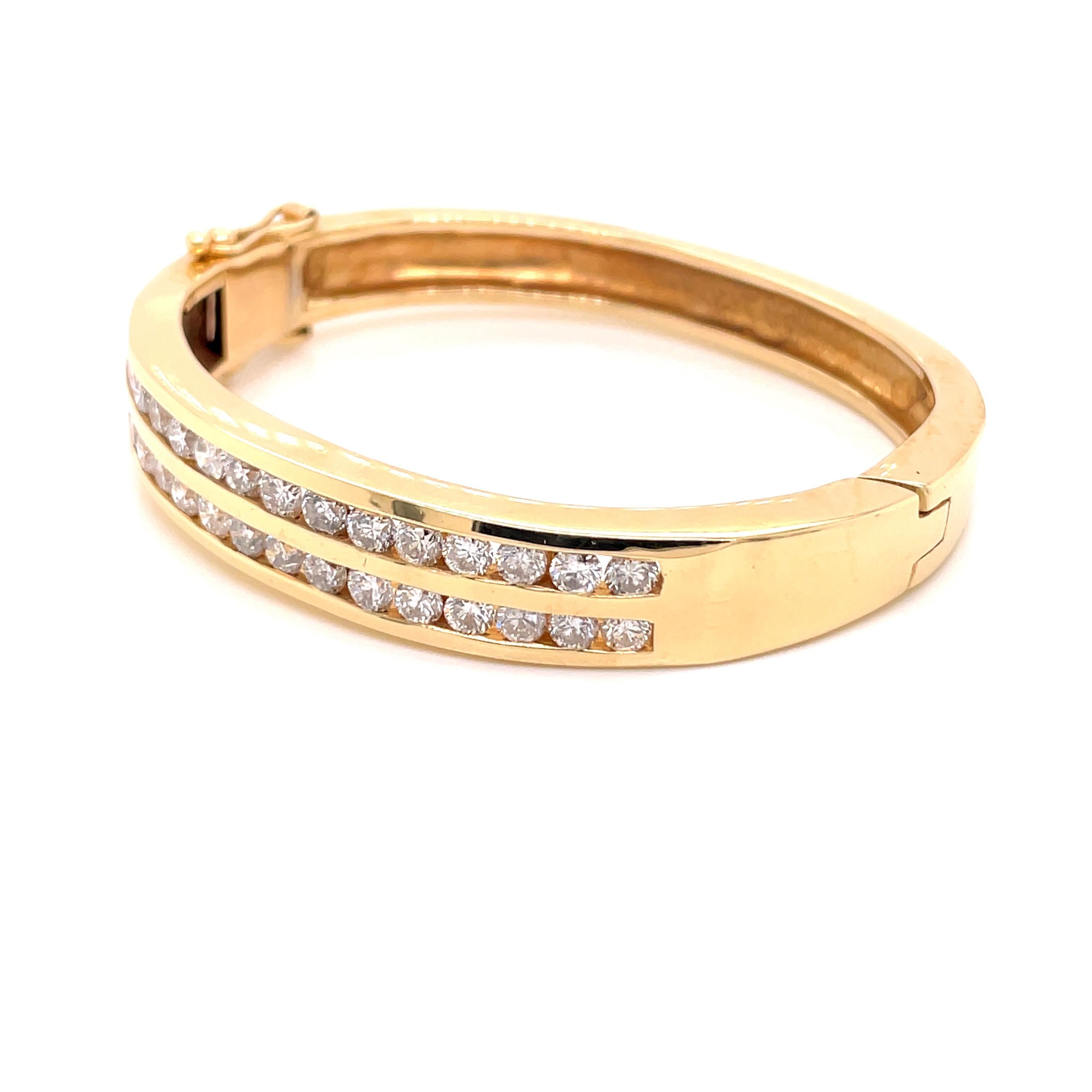 channel set diamond bangle bracelet