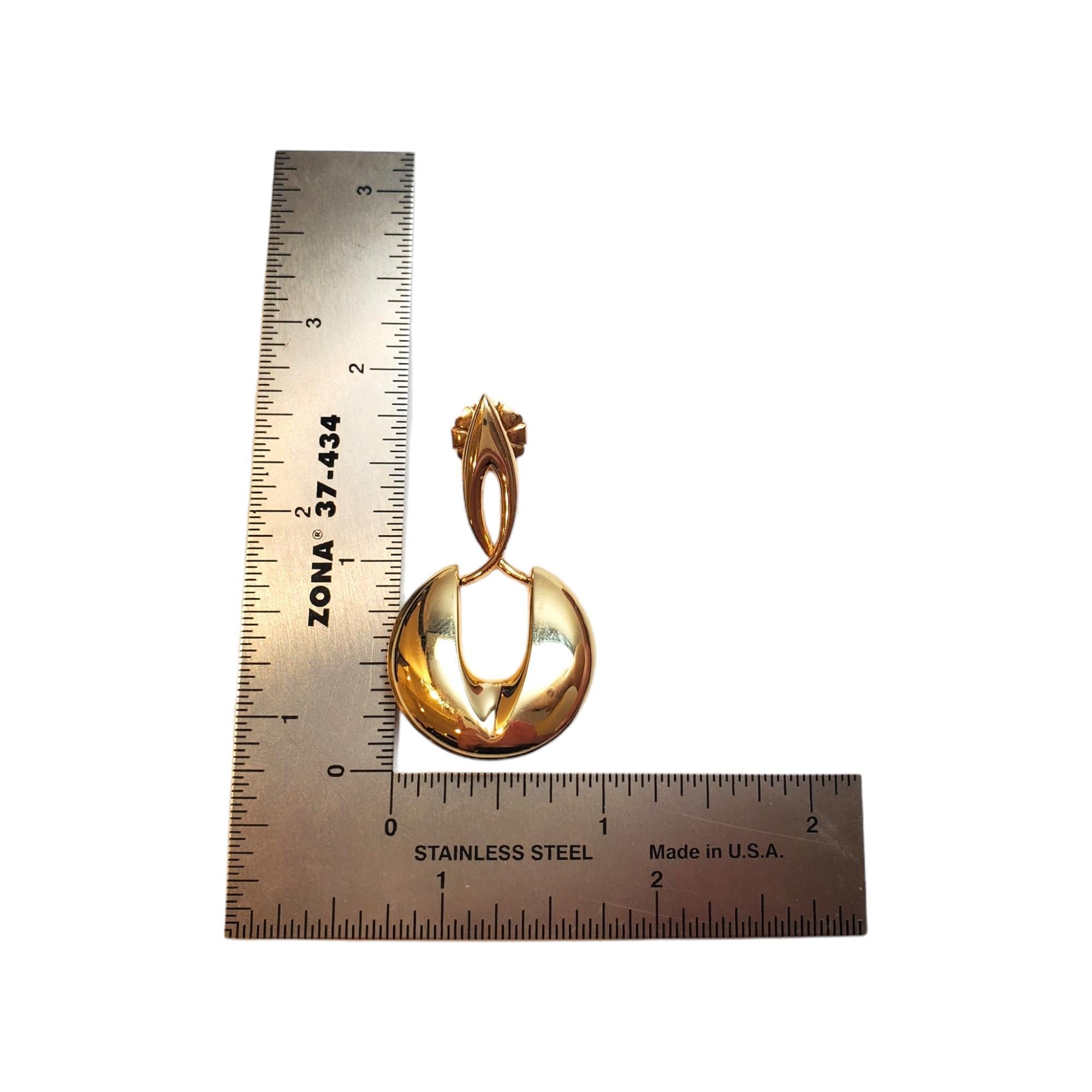 14K Yellow Gold Drop Earrings #17991 For Sale 1