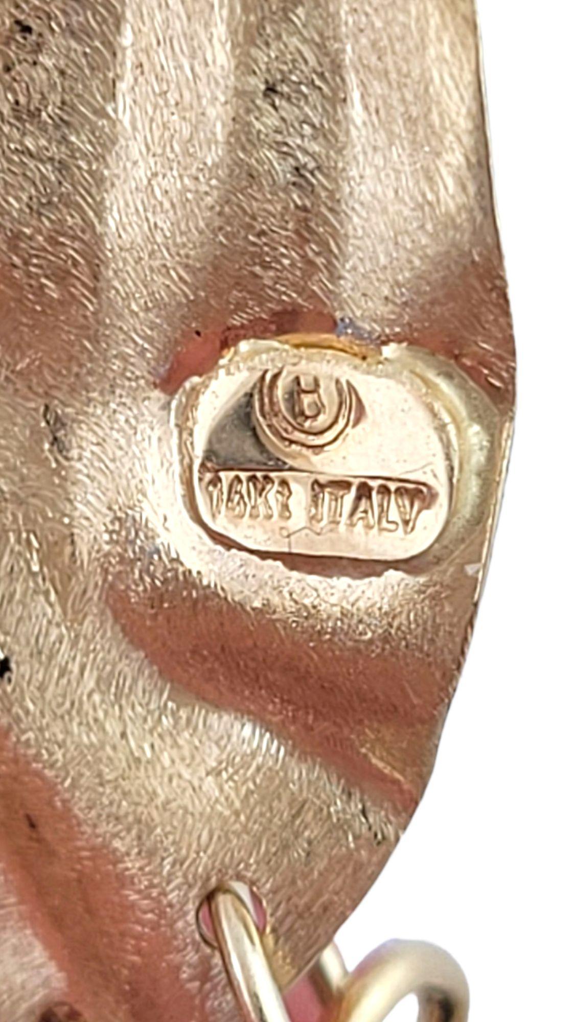 Boucles d'oreilles pendantes en or jaune 14K avec perles à facettes #14952 en vente 1