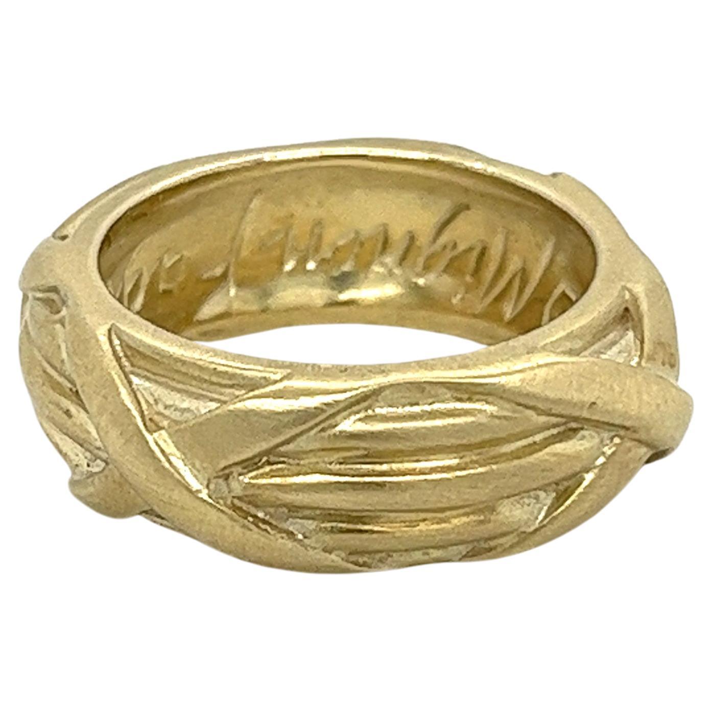 Moderno Set di orecchini, anelli e braccialetti in oro giallo 14K  Mignon Faget Spazzolato in vendita