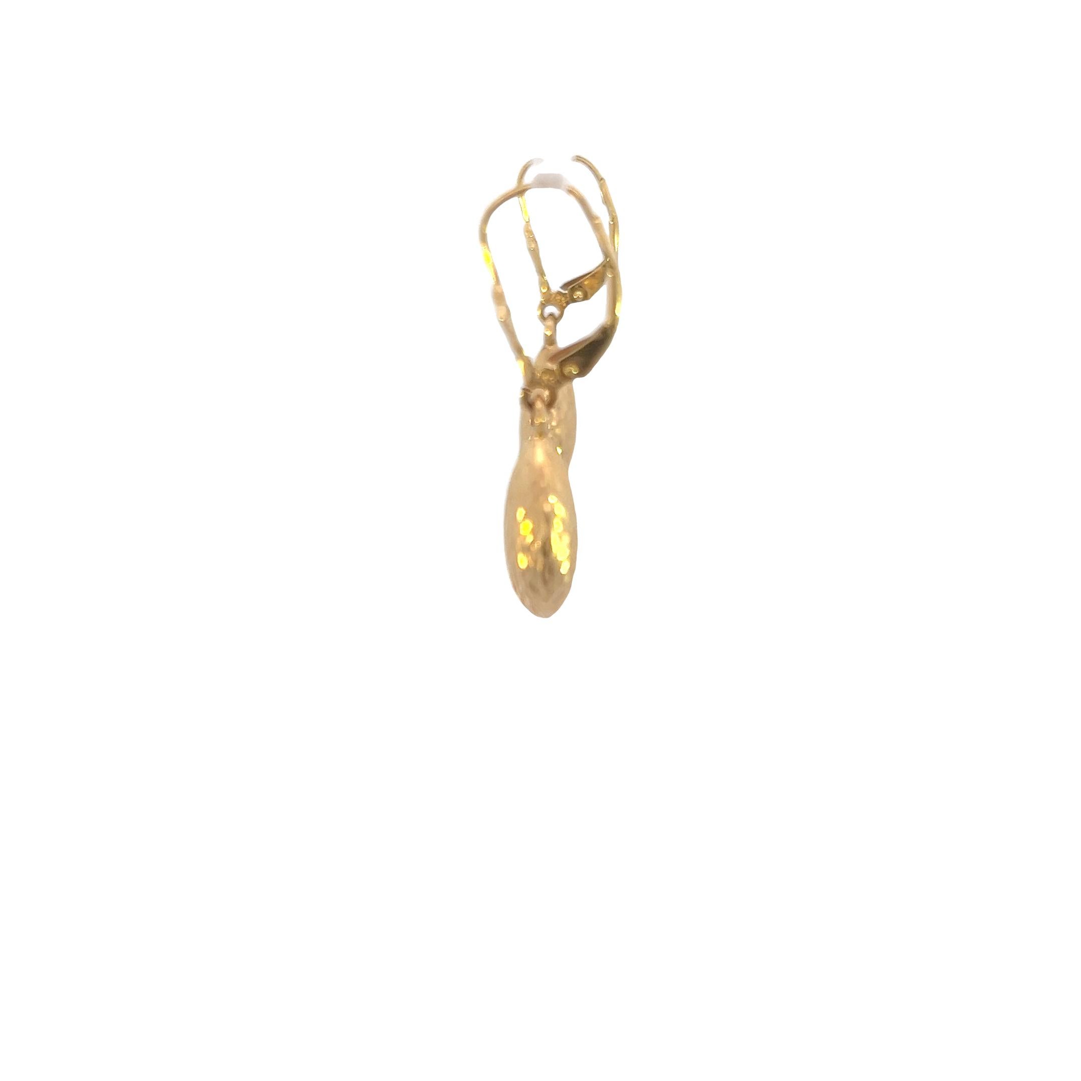 Women's or Men's 14K Yellow Gold Earrings 1.93g For Sale