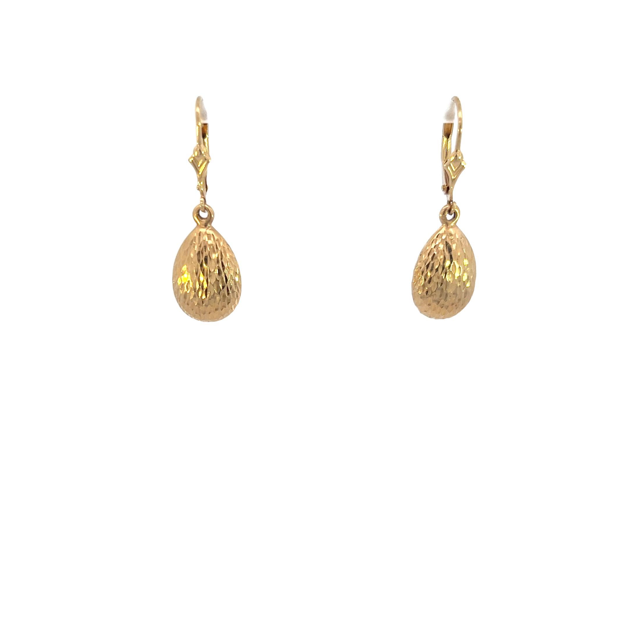 14K Yellow Gold Earrings 1.93g For Sale 1