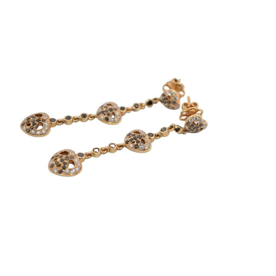 Pendientes de oro amarillo de 14 quilates con diamantes naturales_107461 en venta 1