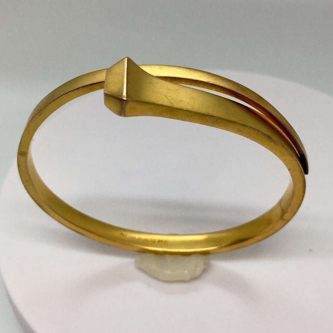 Nagelarmband von L. Fritschze & Co, Newark, NJ, patentiert 1908, Copyright, erstaunliches Werk der US-Schmuckindustrie des goldenen Zeitalters und Innovation eines einzelnen Edelmetallhandwerkers. Der Zweck dieses Schlosses ist es, auch nach mehr