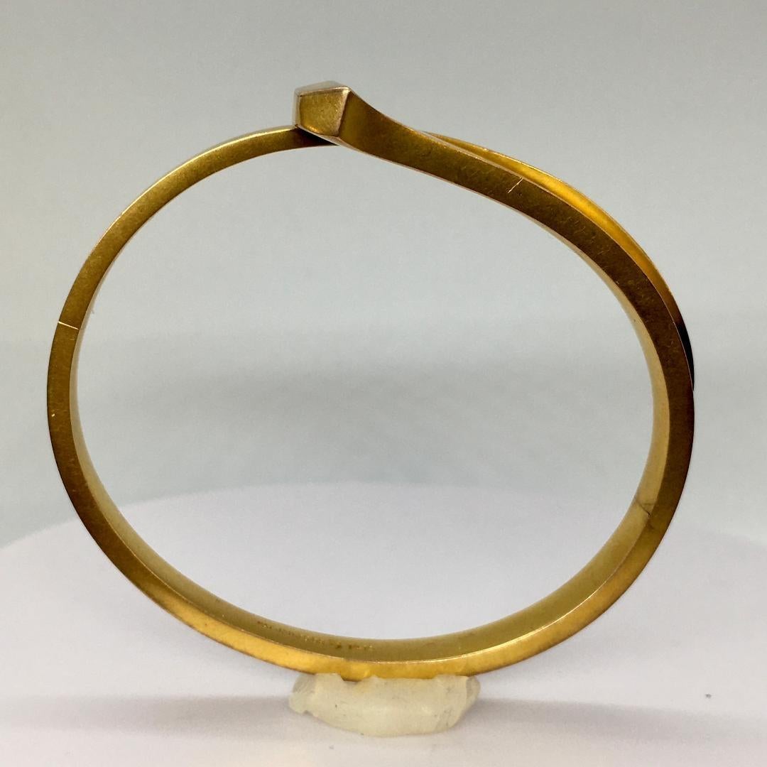 Antiker 14 Karat Gelbgold Edwardianische Ära Handgefertigter Armreif Armband American Nail im Zustand „Gut“ in Los Angeles, CA