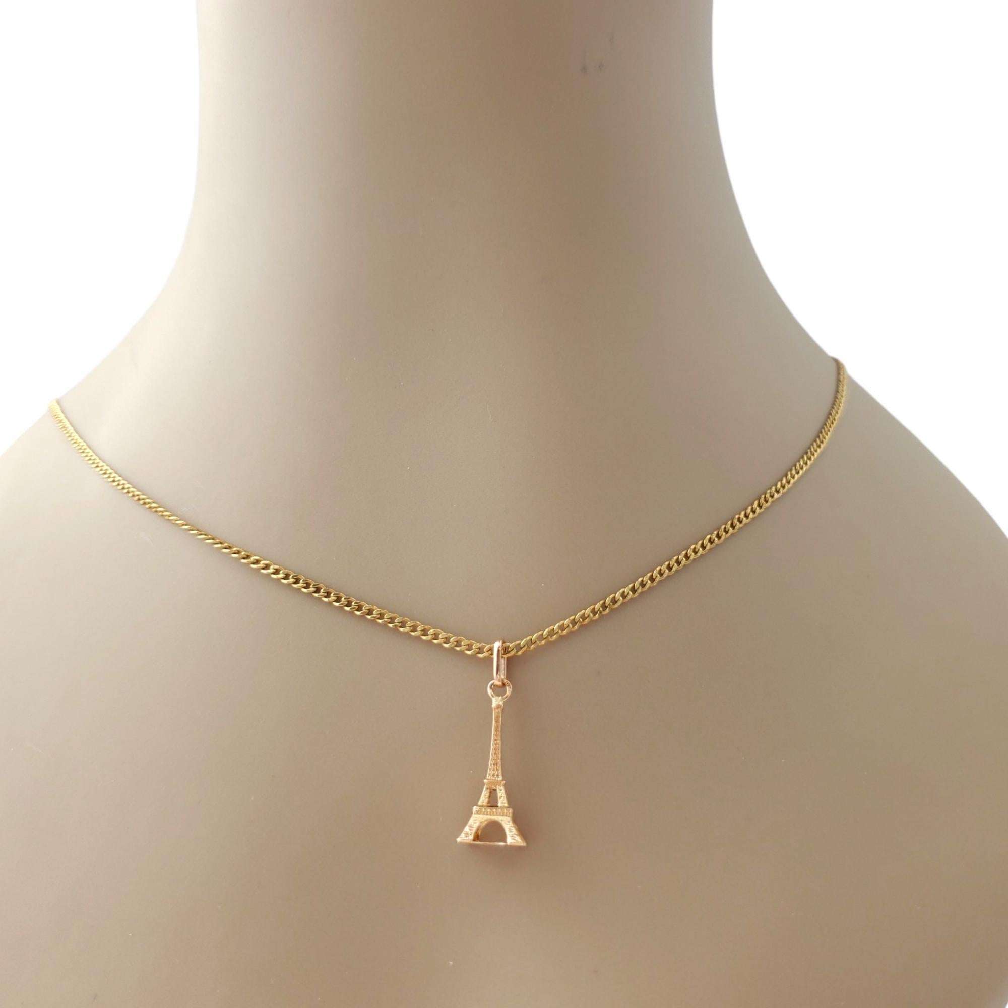 14K Yellow Gold Eiffel Tower Charm #17199 For Sale 1