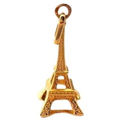 Breloque Tour Eiffel en or jaune 14 carats n° 17199