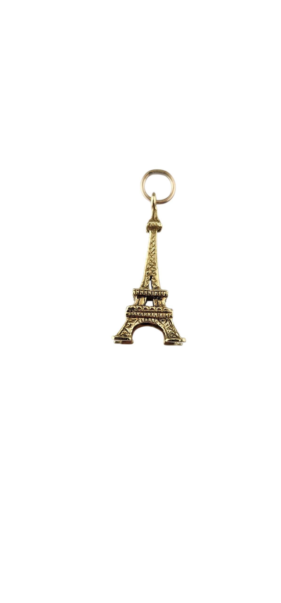 Charm Torre Eiffel in oro giallo 14k #23060 In condizioni buone in vendita a Washington Depot, CT