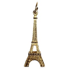 14K Yellow Gold Eiffel Tower Pendant #25464