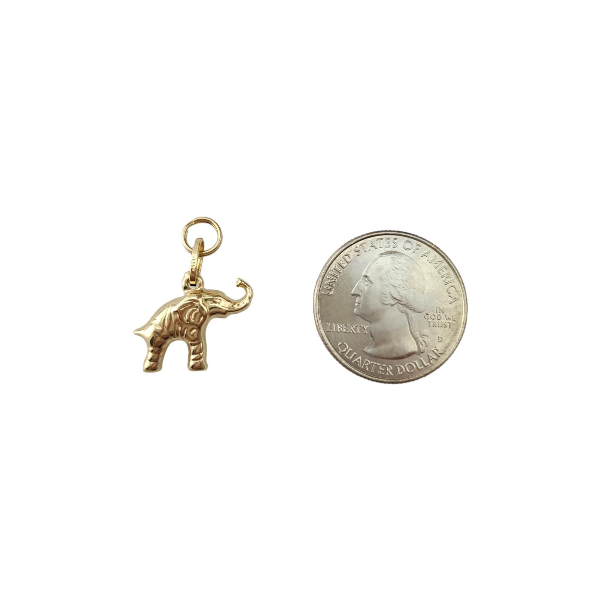 14K Yellow Gold Elephant Charm #17440 For Sale 1