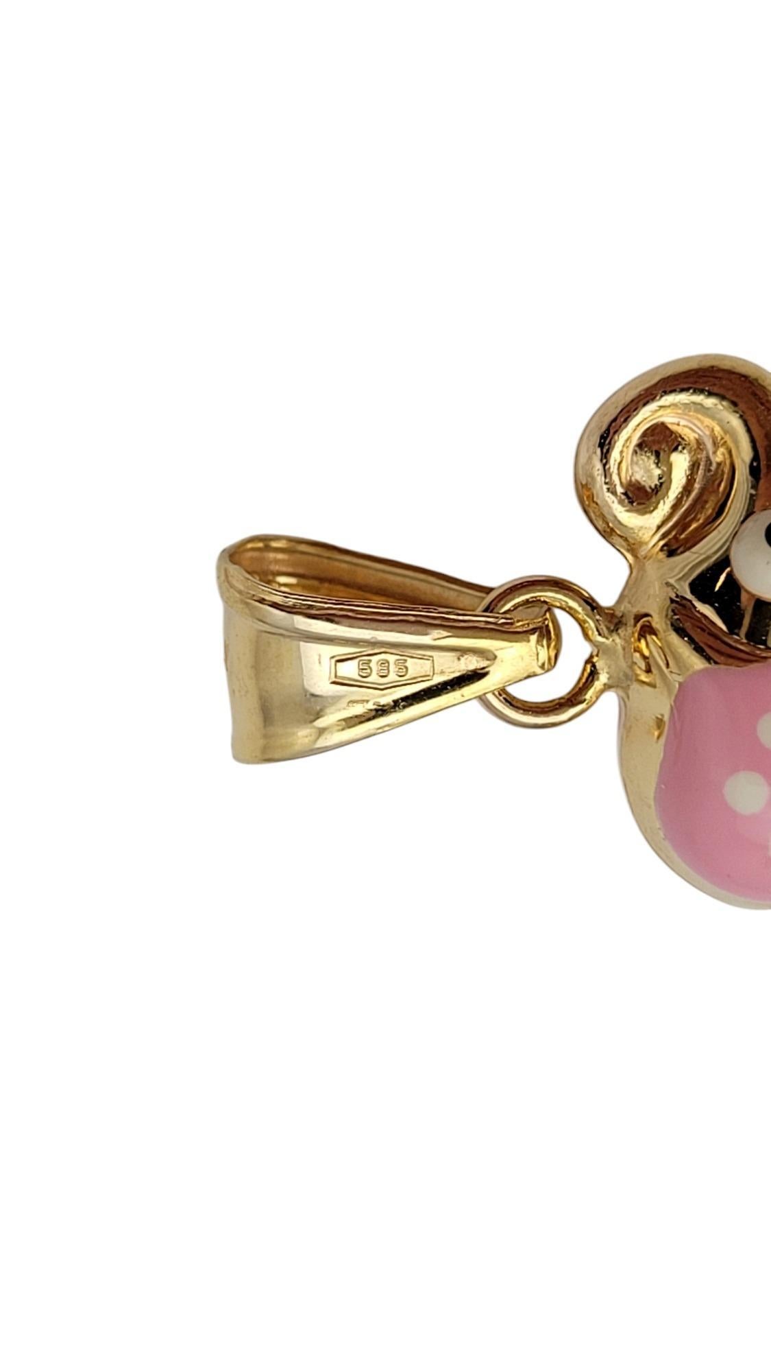 Charm Elefante in oro giallo 14K con design smaltato #20319 in vendita 2