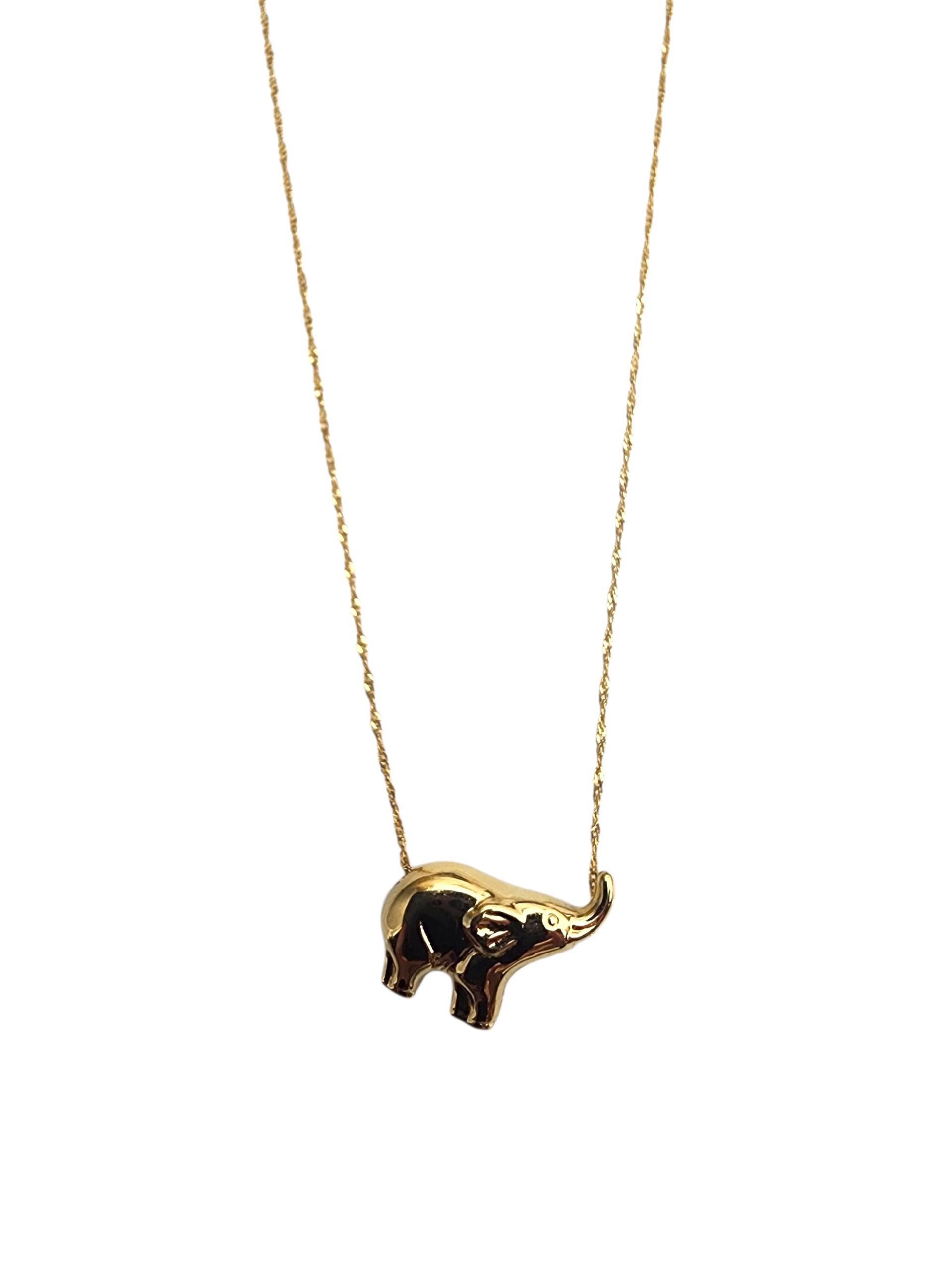 14K Yellow Gold Elephant Necklace-

Charming and symbolic, this 14K yellow gold elephant necklace features a beautifully crafted elephant pendant, representing strength, wisdom, and good luck—perfect for everyday wear or a meaningful gift.

Weight: