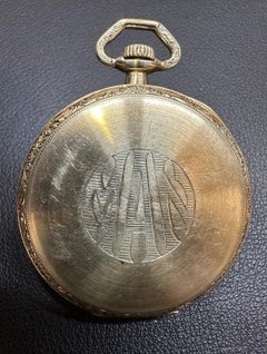 14k Yellow Gold Elgin Grade 345 Size 12S 17j Mechanical Open Face Pocket Watch