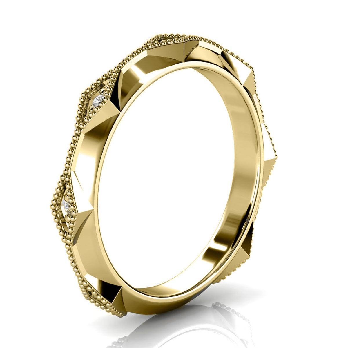 For Sale:  14K Yellow Gold Elsa Diamond Ring 2