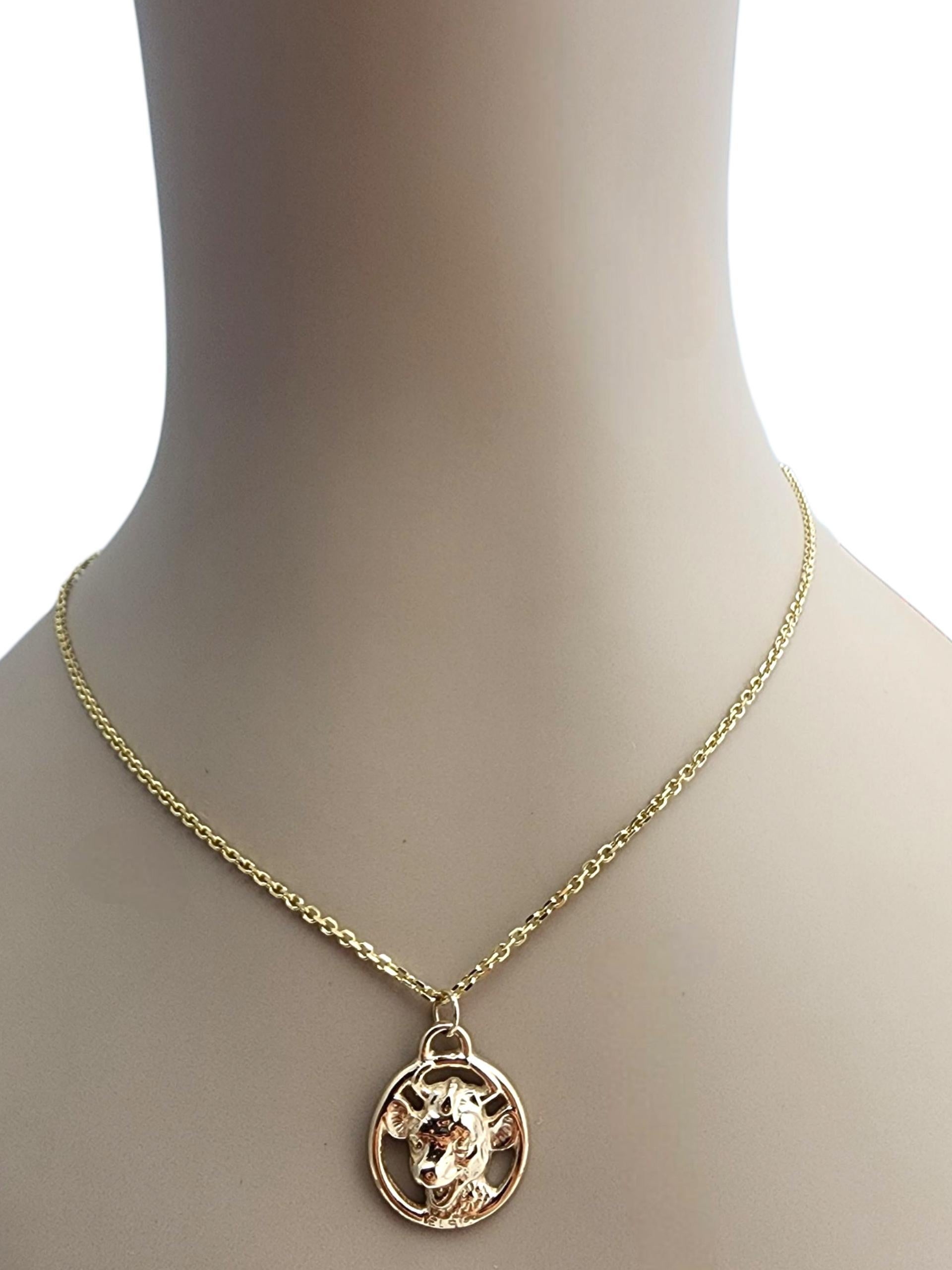 14K Gelbgold Elsie die Kuh Anhänger #22860 im Angebot 3