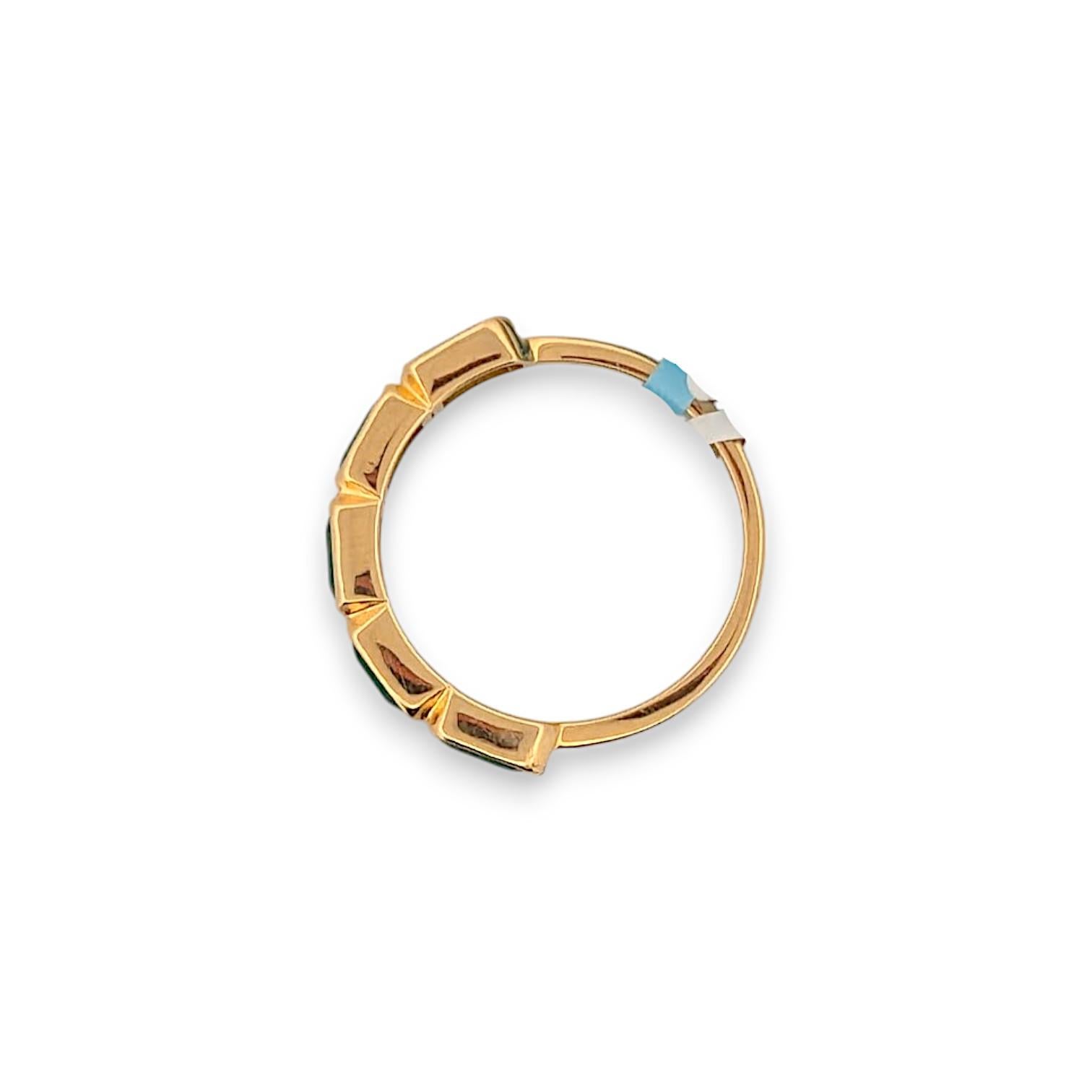 Dahlia  14K Yellow Gold Emerald Band  1.60 CT Natural Emerald Cut Emeralds In New Condition In Greeneville, TN