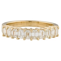 14K Yellow Gold Emerald Cut 1.00ct Diamond Ring for Her
