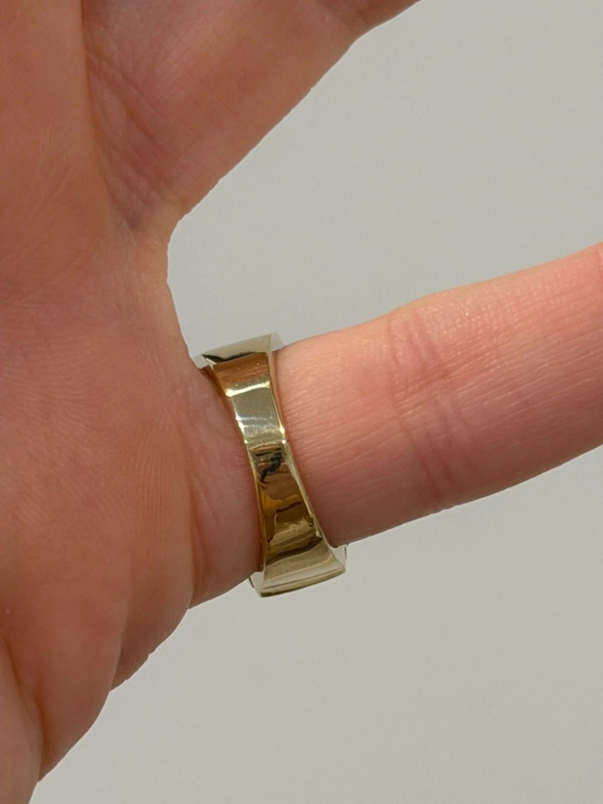 14K Gelbgold Smaragdschliff 7,75g Aquamarin Diamant Ring Größe 4,75 im Angebot 3