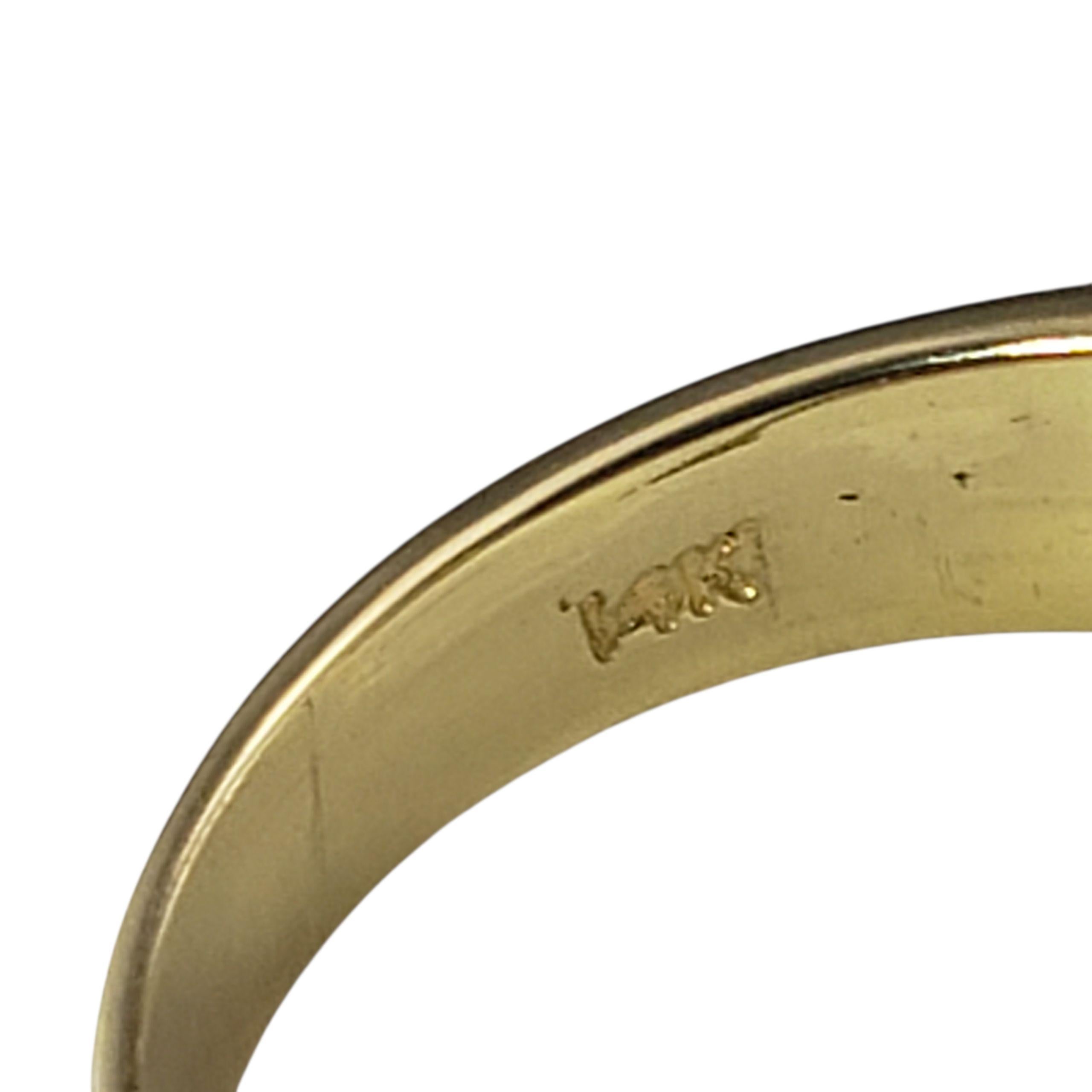 De las mujeres Anillo de compromiso de oro amarillo de 14 quilates con diamantes talla esmeralda talla 6.5 #23188 en venta