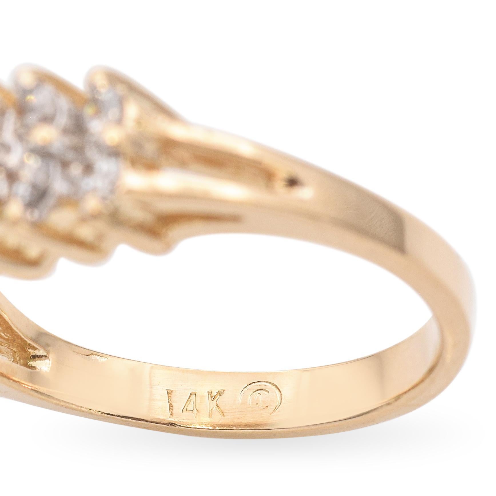 14k Yellow Gold Emerald Diamond Ring For Sale 2