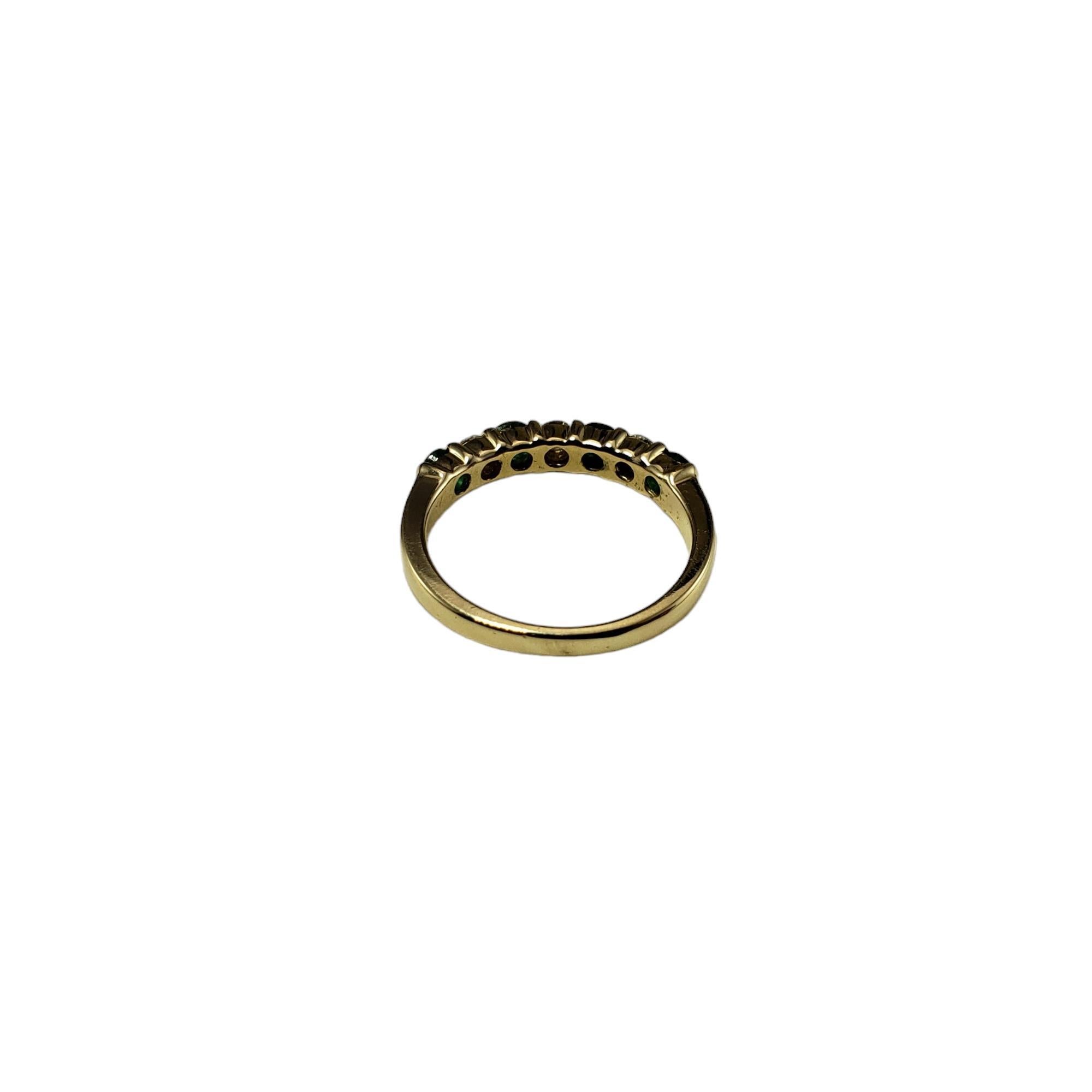 Women's 14K Yellow Gold Emerald & Diamond Ring Size 5 #16335