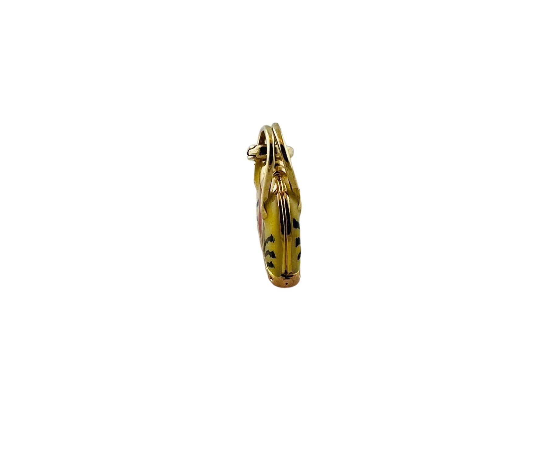 14K Yellow Gold Enamel Purse Charm #15559 For Sale 1