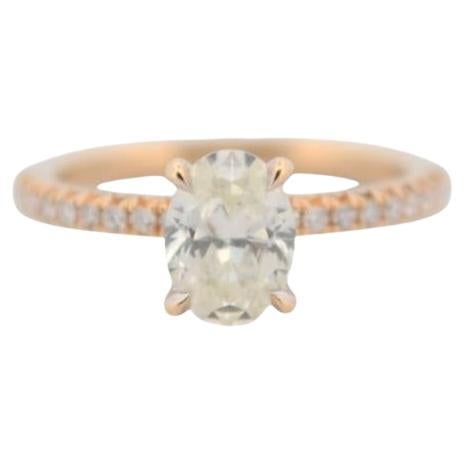 14K Yellow Gold Engagement Ring with Natural Diamonds