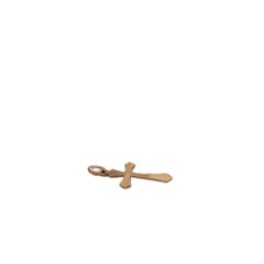 14K Yellow Gold Engraved Cross Pendant or Charm Religious